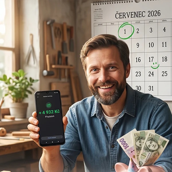 Od 1. 7. 2026 snížení paušálních záloh a přeplatek za 1. polovinu roku